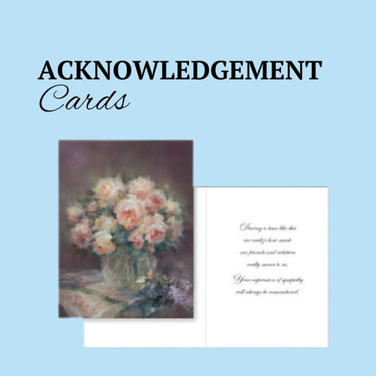 Acknowledgment Card - Roses